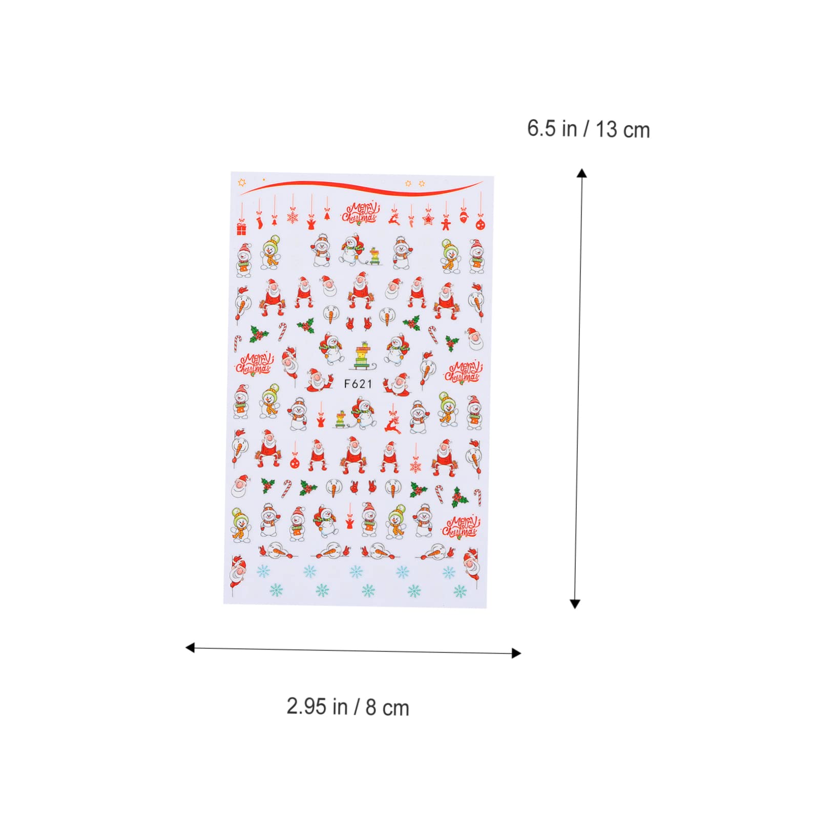 Healeved 18fogli Adesivi Natale Per Unghie Di Sticker Autoadesivi Per Decorazioni Con Tema Santa Claus Facili Da Applicare Design e Resistente Perfetti Per Nail Art Festiva