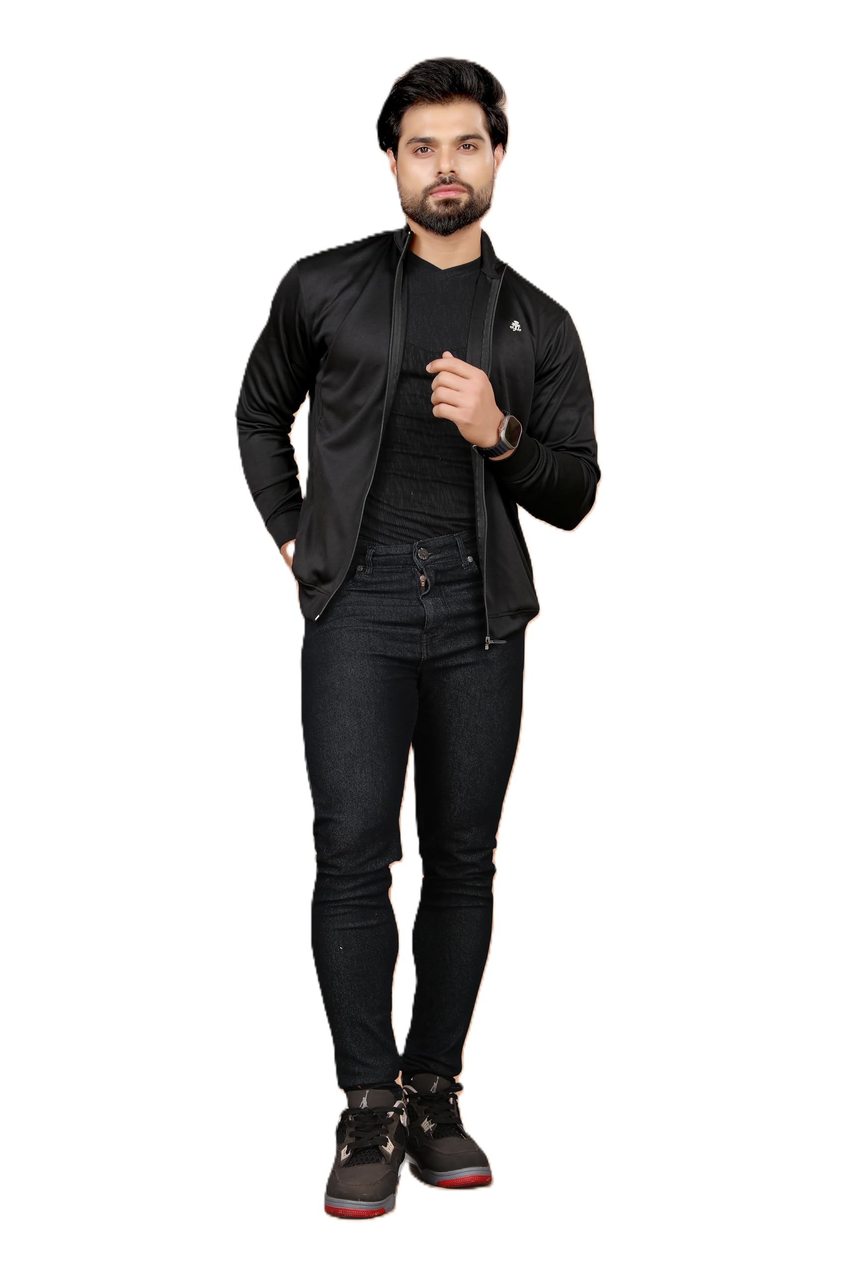 Modern Lifestyle Men's Cotton Blend Bomber Jacket, Full Zip Front, Casual Wear, Stylish Fit-picture-36