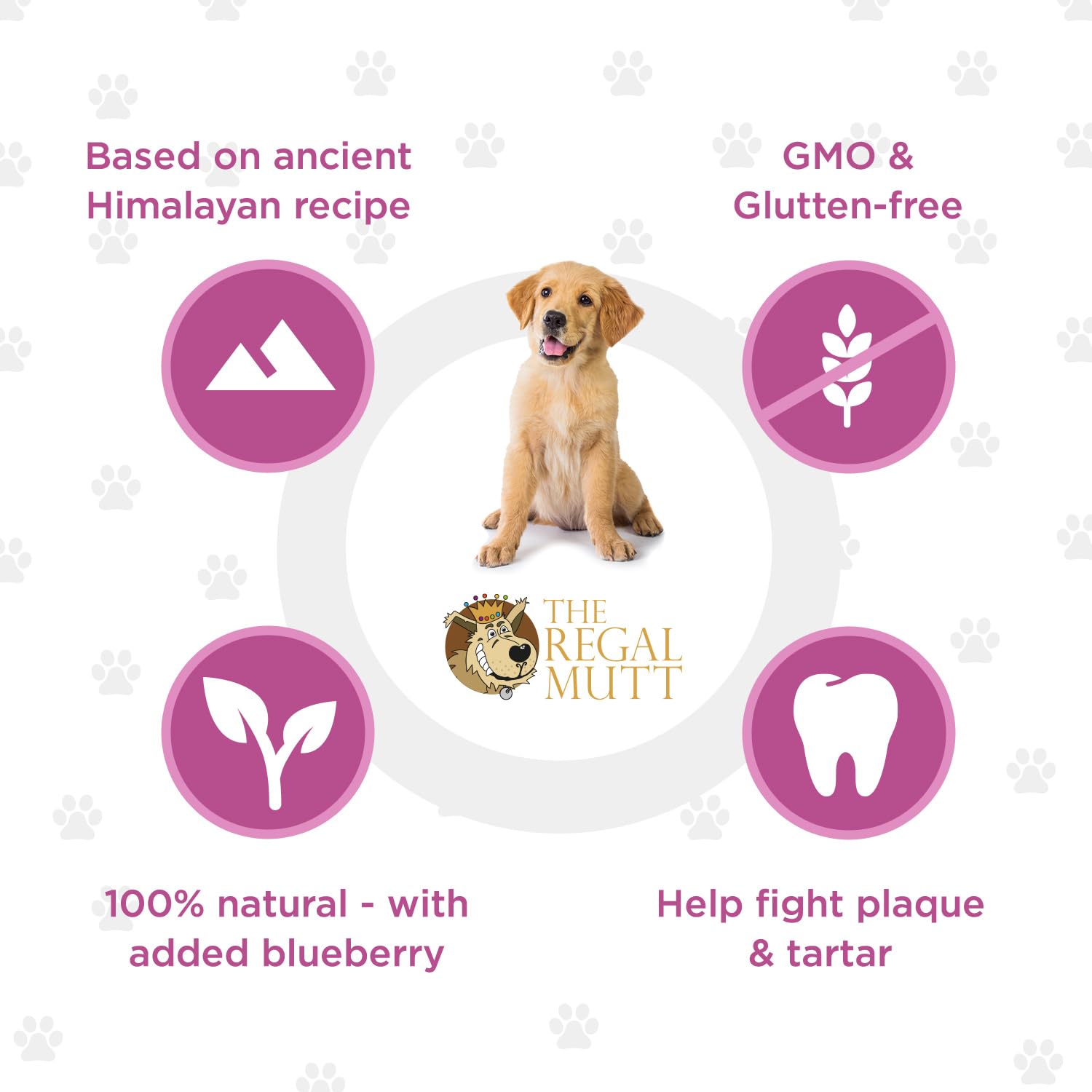 The Regal Mutt - Himalayan Yak Chews - Blueberry Flavour - Medium - Bag of 3, 3 g (Pack of 1) - Image 3