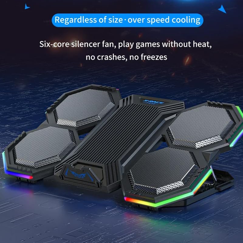 Base Cooler para Laptop RGB con 6 Ventiladores Silenciosos miniatura 5