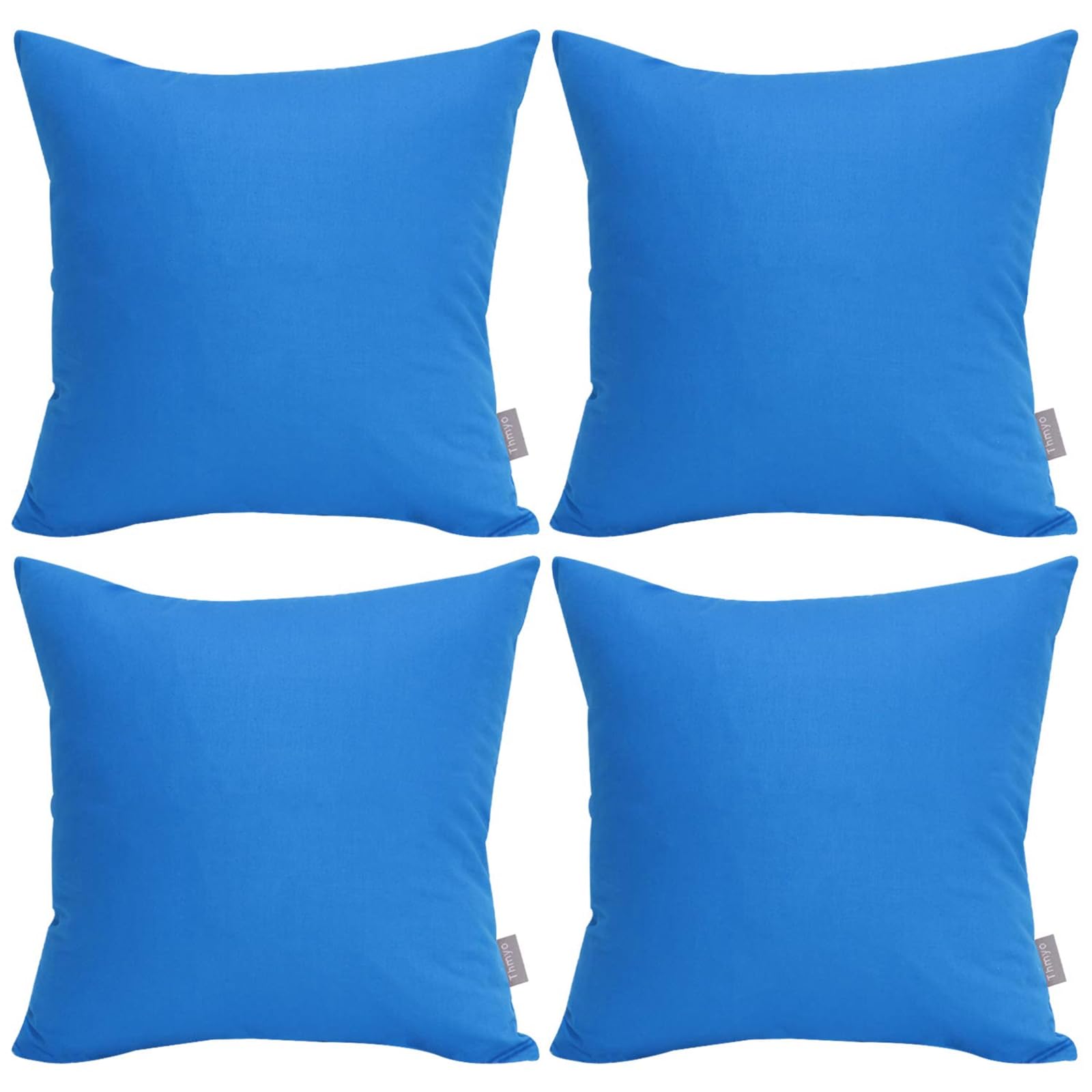 4 pack 100 cotton comfortable solid decorative throw pillow case thmyo