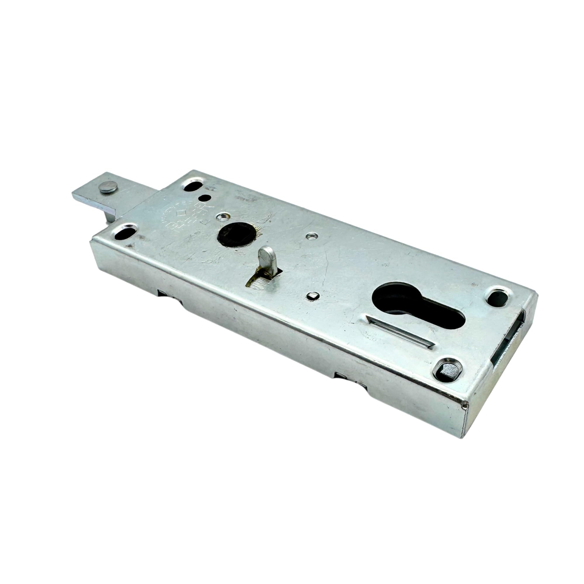 Prefer - Cerradura para basculante/Garaje con Cilindro de Perfil Europeo, manija de Gota, Distancia Entre Ejes 60 mm - Sistema de Seguridad antirrobo Resistente para Puertas Exteriores de Garaje