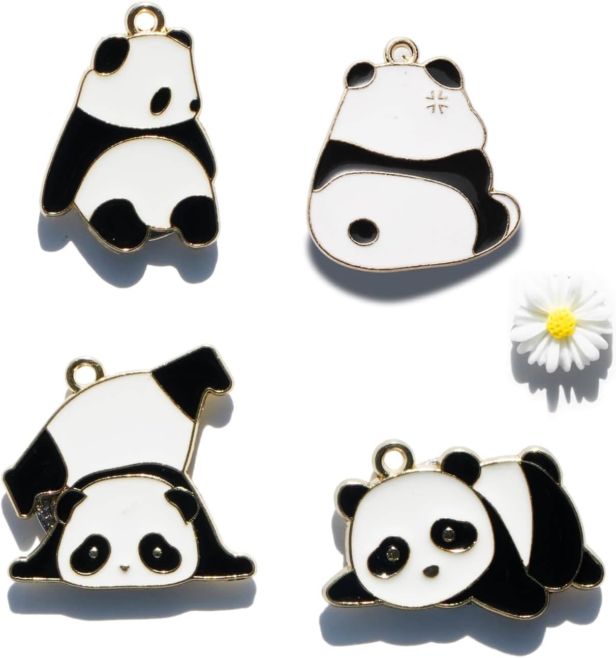 4pcs Needle Minder for Sewing,Magnetic Needle Keeper for Cross Stitch,Cute Panda Cartoon Enamel Pin,Needle Holder for Embroidery,Needlework Storage Accessory, Gift for Cross Stitch Lover（14-Needle）