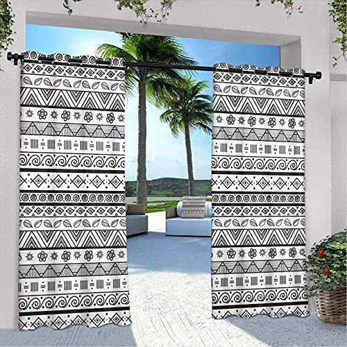 Cortinas tribales impermeables, patrón azteca Cover