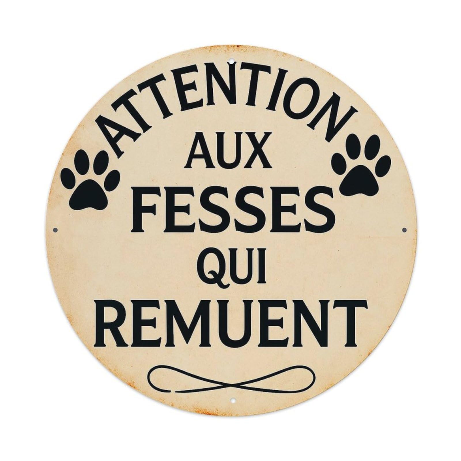 Attention To Butts That Wiggle Metal Tin Sign Plaque