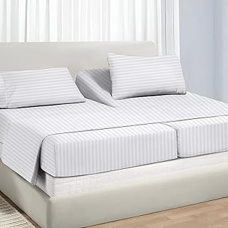 Split King Sheet Sets for Adjustable Beds Deep Pocket, Twin XL for Bed 100%