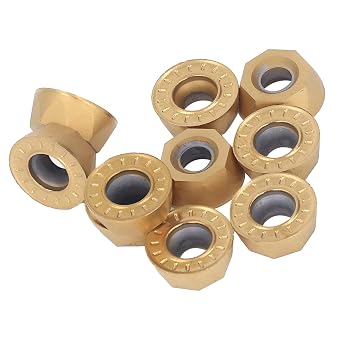 10 Pcs Carbide Milling Insert, CNC Blade Milling Cutter, CNC Milling Machine Indexable Milling Insert for Metal Processing RPMT1204