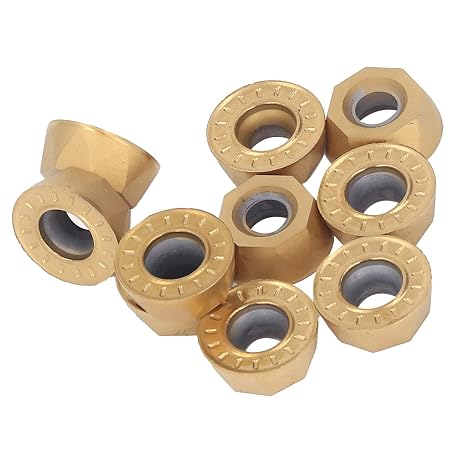 10 Pcs Carbide Milling Insert, CNC Blade Milling Cutter, CNC Milling Machine Indexable Milling Insert for Metal Processing RPMT1204