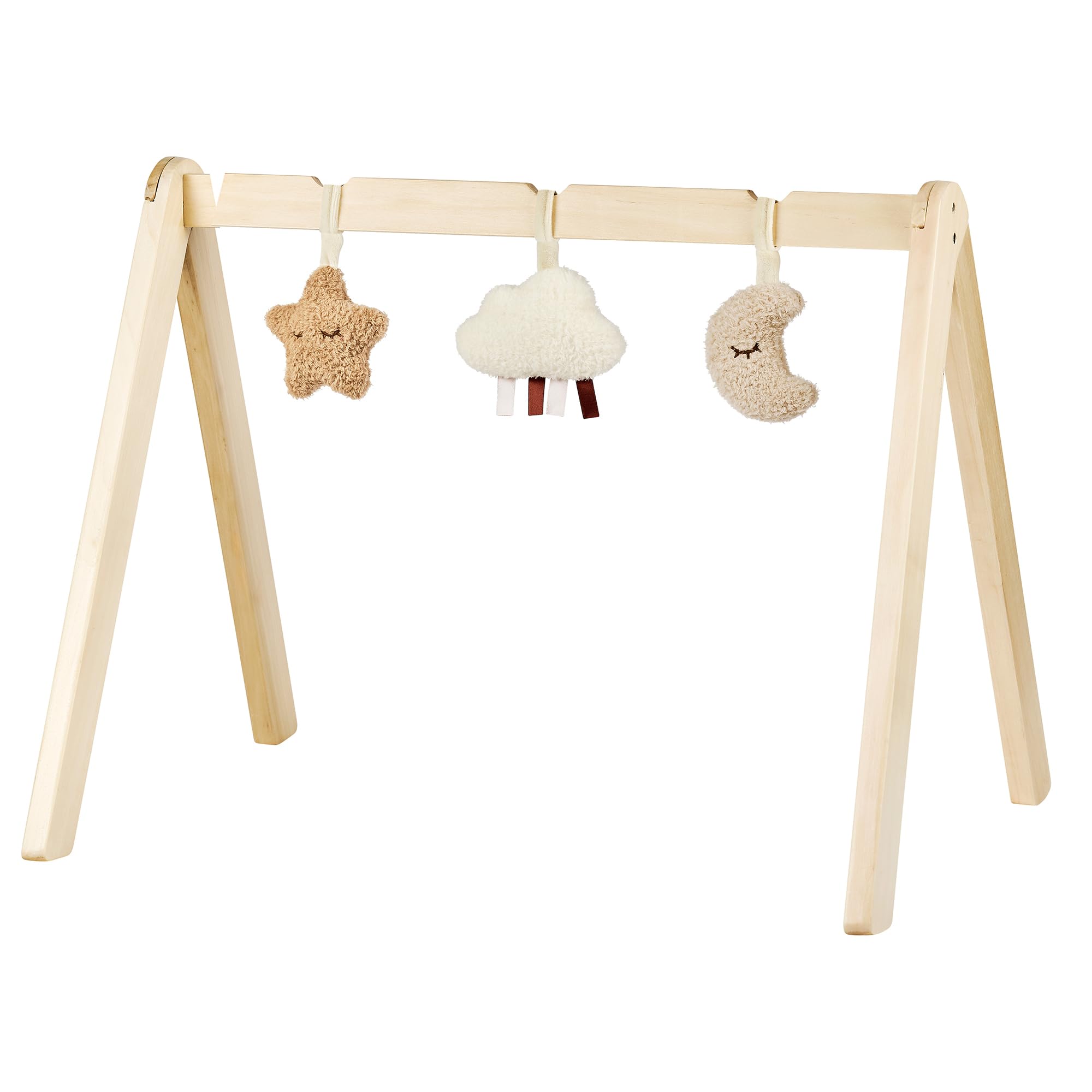 Nattou Arco in Legno, Stella, Nuvola e Luna, con Giochi e Numerose Attività, Legno/Poliestere, Teddy, Beige