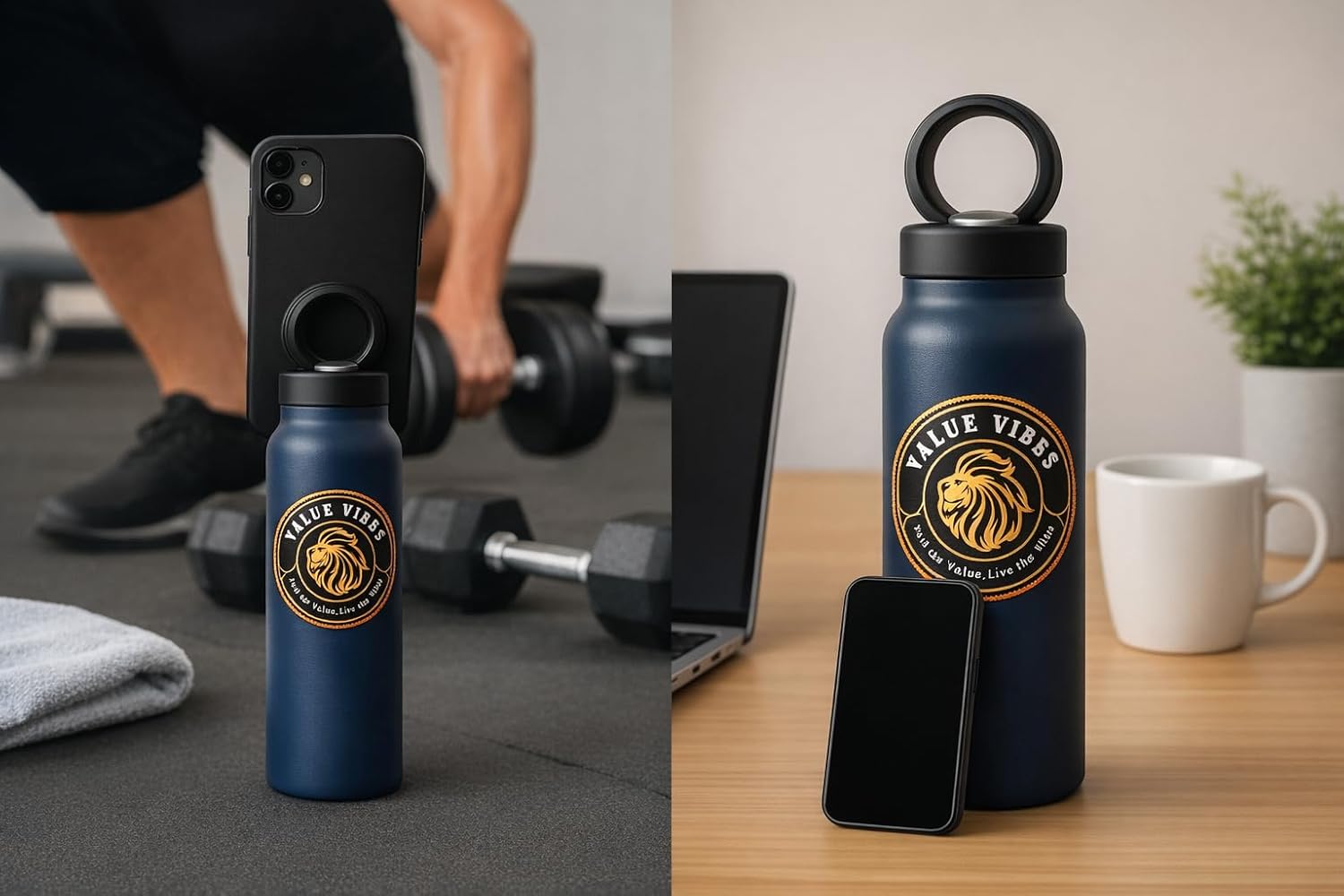 24 oz Insulated Stainless Steel Water Bottle – Vacuum Double-Wall Tumbler for Hot 12H & Cold 24H – Spill-Resistant Lid with Magnetic Handle – Portable for Travel & Gym - Image 5