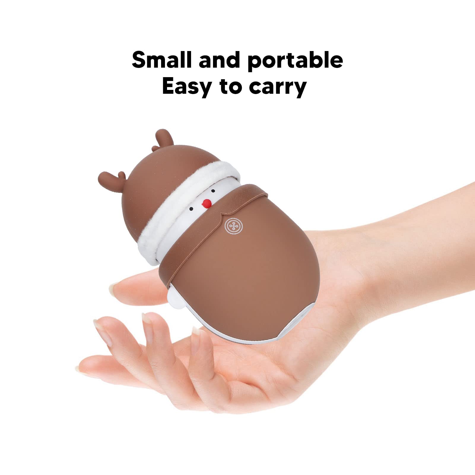 Cocoarm Scaldamani Ricaricabile, Power Bank Scaldamani Elettrico in ABS 6000mAh con 2 Impostazioni di Calore da 117 a 126F e da 131 a 140F, Indicatore LED per Viaggi Pendolari Invernali per Uso