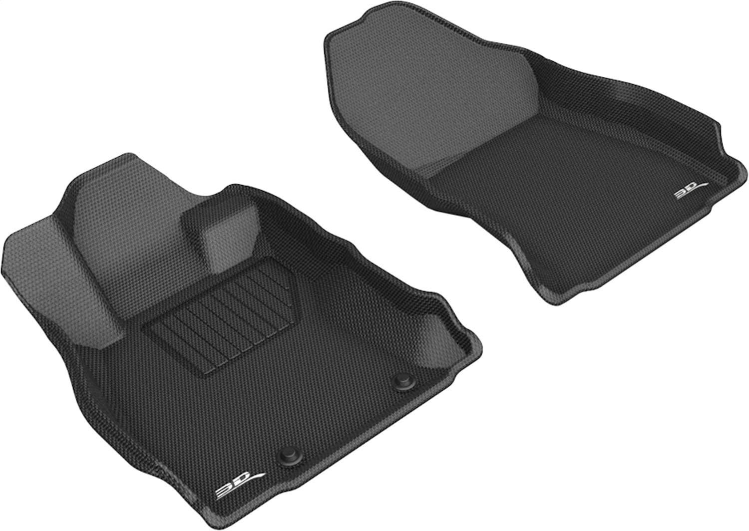 3D MAXpider Custom Fit Kagu Floor Mat (Black) Compatible with Subaru Forester 2019-2023 - Front Row
