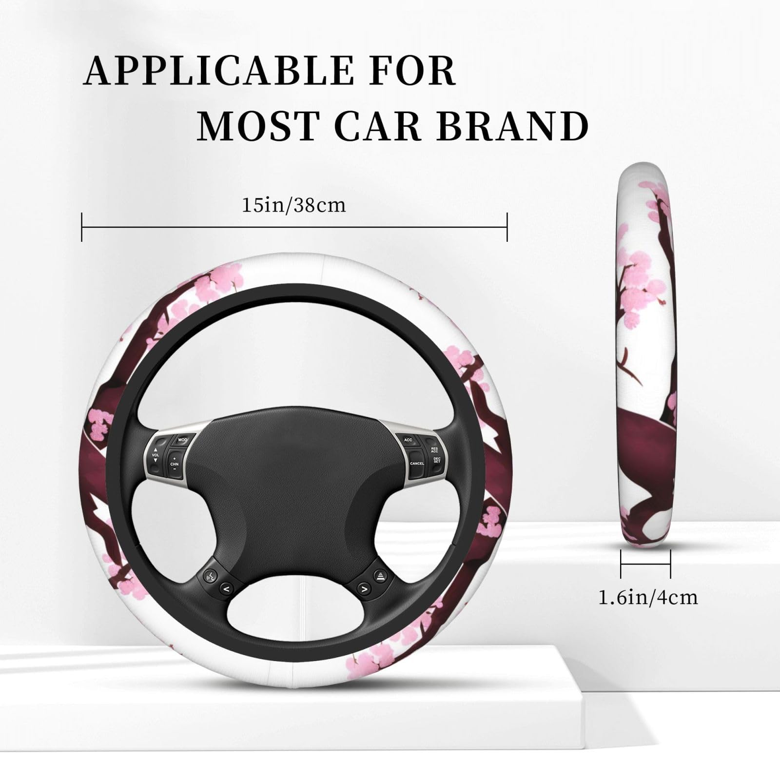 Coprivolante Auto Stile Etnico, Yvmew Copri Volante per Auto, Coprivolante Auto Universale