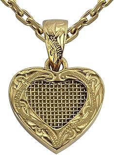 SENTIR Accent Heart 14K Pendant - Endless Stainless Steel Chain Necklace for Infusing Fragrance, Essential Oils, Perfume, Aroma Scents, Aromatherapy Diffuser Unique gift idea