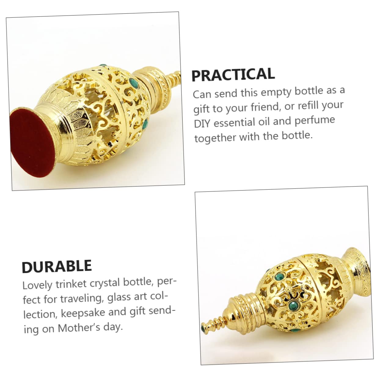 FRCOLOR 3stücke Nachfüllbare Parfümflasche Im Ananas-design Leere Glasflasche Für Ätherische Öle Parfüm Und Flüssigkeiten Leicht Und Tragbar Für Und Aromatherapie