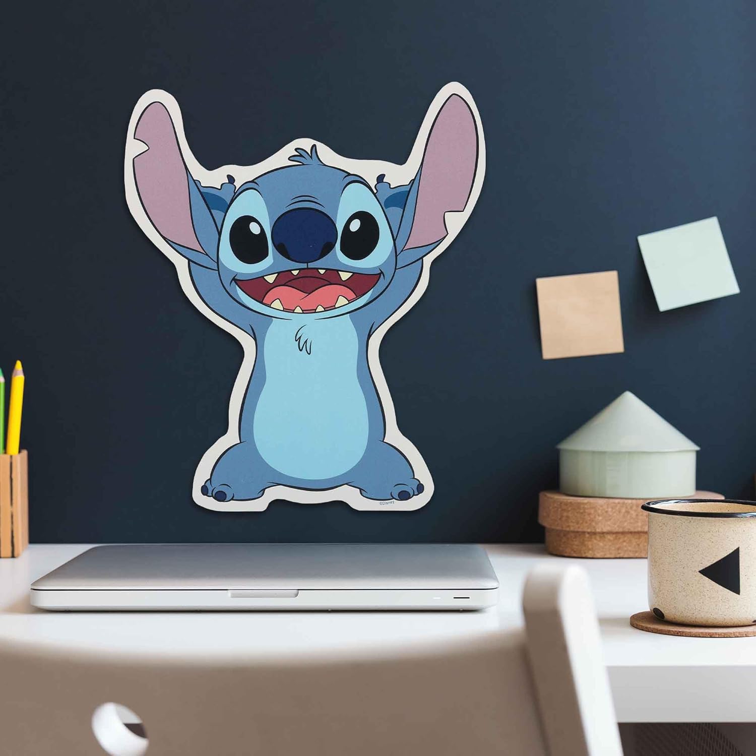Open Road Brands Disney Lilo and Stitch Die Cut Wood Wall Decor - Adorable Stitch Wall Art for Kids' Bedroom, Play Room or Movie Room