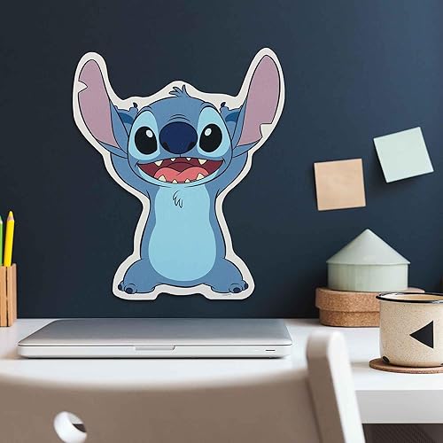 Miniatura 5 de Open Road Brands Disney Lilo and Stitch - Decoración de pared de madera troquelada, adorable arte de pared de puntada para dormitorio de niños, sala