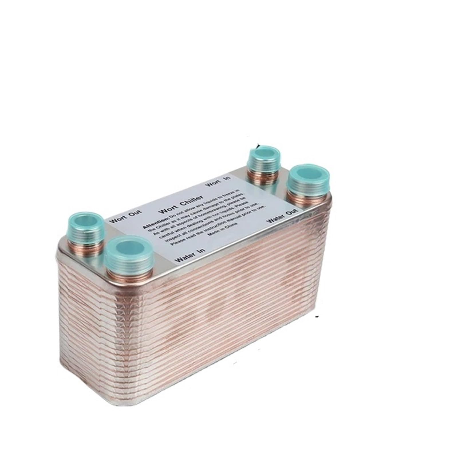 Domojt One Color Plate Heat Exchanger Stainless Steel Wort Chiller Plate Heat Exchanger With 30/40/60 Plates(40P)
