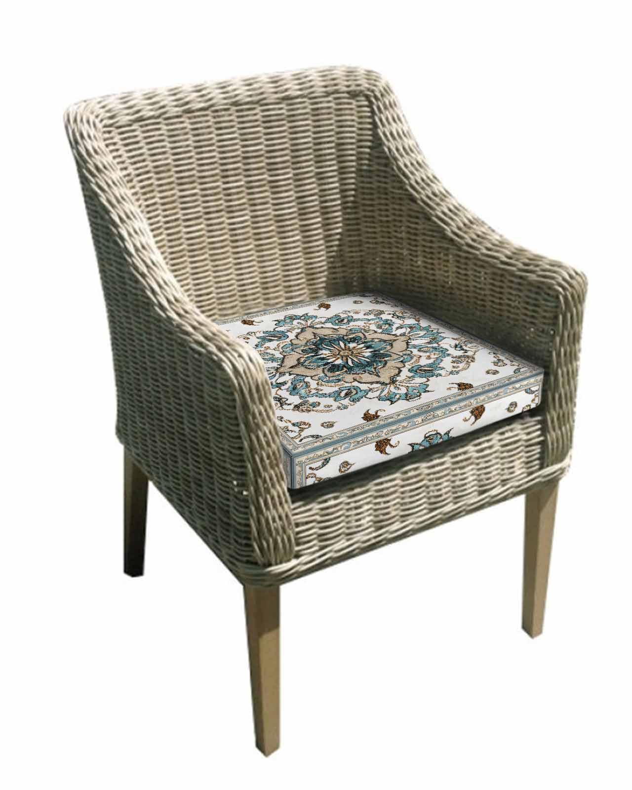 2 Pack Rustic Boho Waterproof Cushion Covers with Ties, Outdoor Patio Chaise Lounge Chair Seat Cushion Slip Covers Replacement(Only Cover) Southwest Aztec Abstract Pattern Aesthetic 20