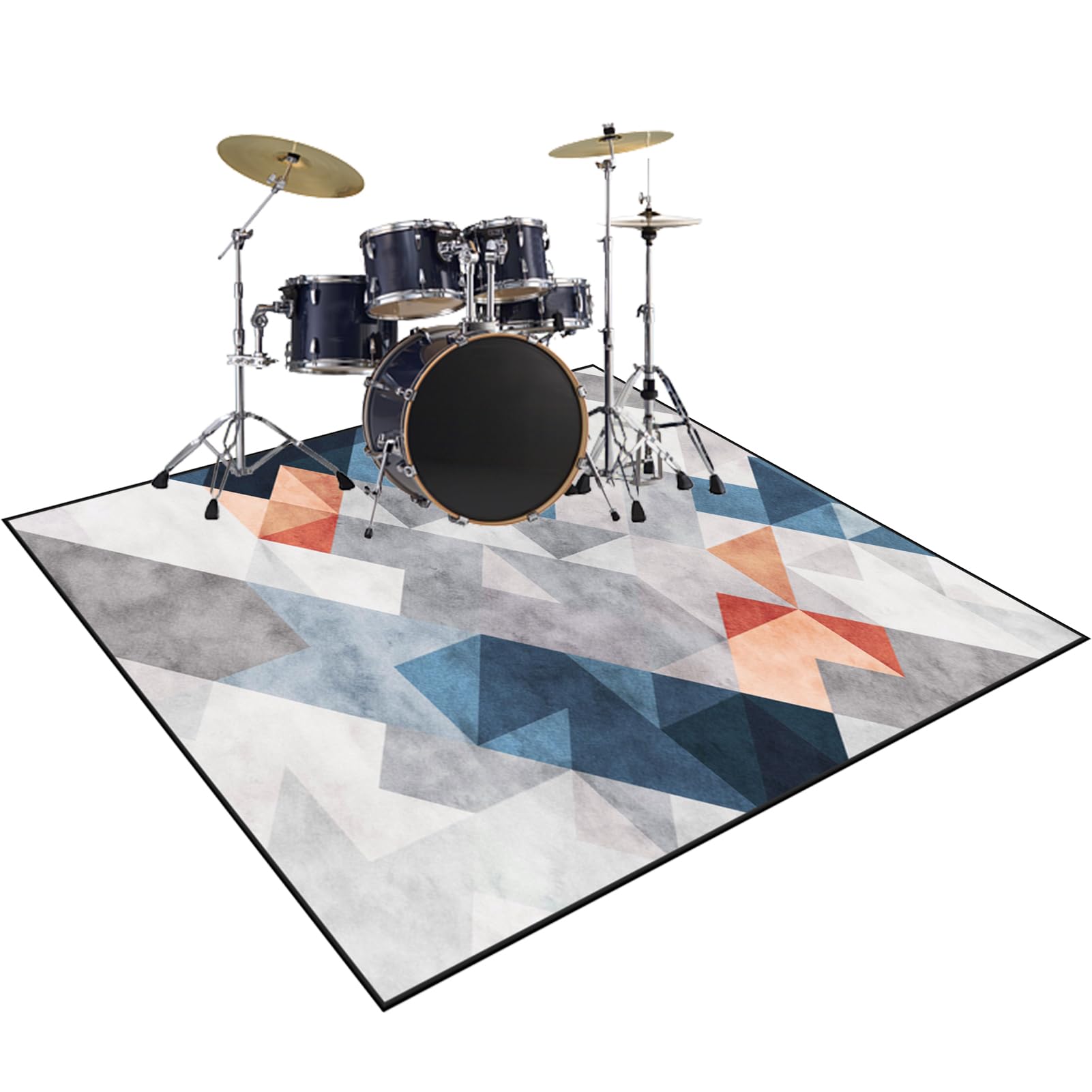 Drum Teppich, Schlagzeugteppich rutschfeste, Trommel Teppiche Elektronisches Schlagzeug Antivibrationsmatten, Professionelle Schallschutzmatte, Schallschutz Teppichmatte Schlagzeug matte 200 x 180 cm