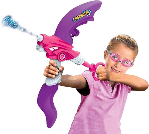 SainSmart Jr. Pistola de agua para niños, juguete de arco con gafas de natación, juegos de lanzador súper remojador, actividad de verano al aire
