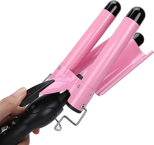 Miniatura 7 de Varita rizadora de pelo, rizador de pelo, rizador de pelo de triple tubo, varita de rizador de cabello de 2 temperaturas, turmalina, herramienta