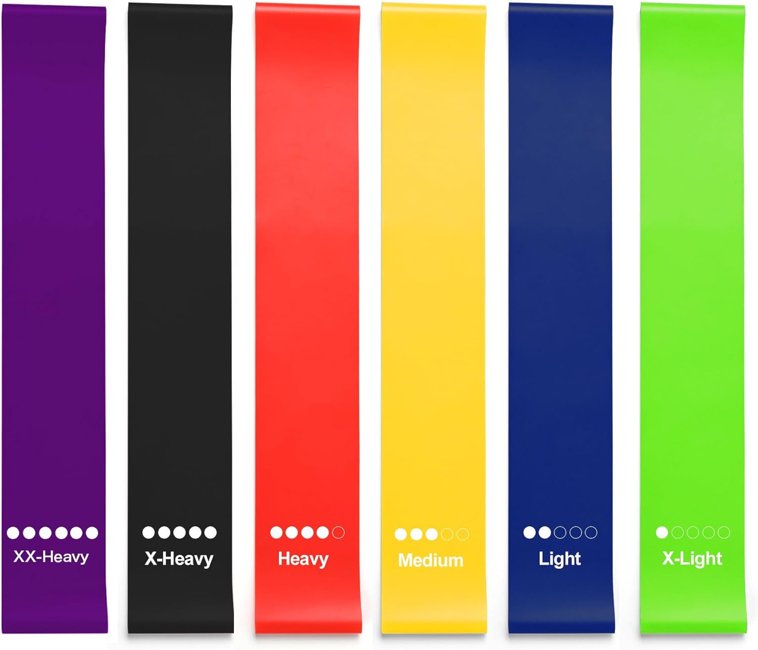 Resistance Bands Set for Exercise, 6 Levels Workout Bands with Yoga Straps for Strength Training, Sports, Fitness, Leg Workouts