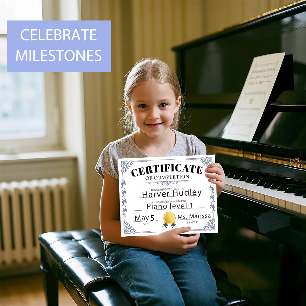 Piano Certificate Of Achievement, Music Award Certificates For Kids, 25 Pack - View #13