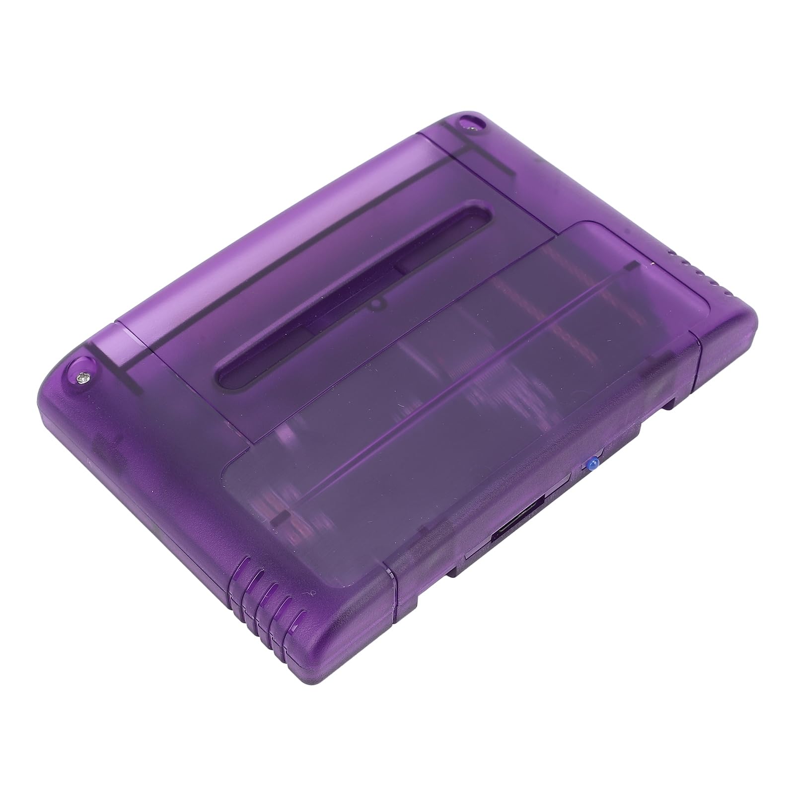 VBESTLIFE Spielekassette, Professionelle 3000-in-1-8-GB-Speicherkarte, Hochgeschwindigkeits-Multifunktionskarte mit Automatischer Sicherung für die SFC-Spielekonsole (Transparentes Lila)