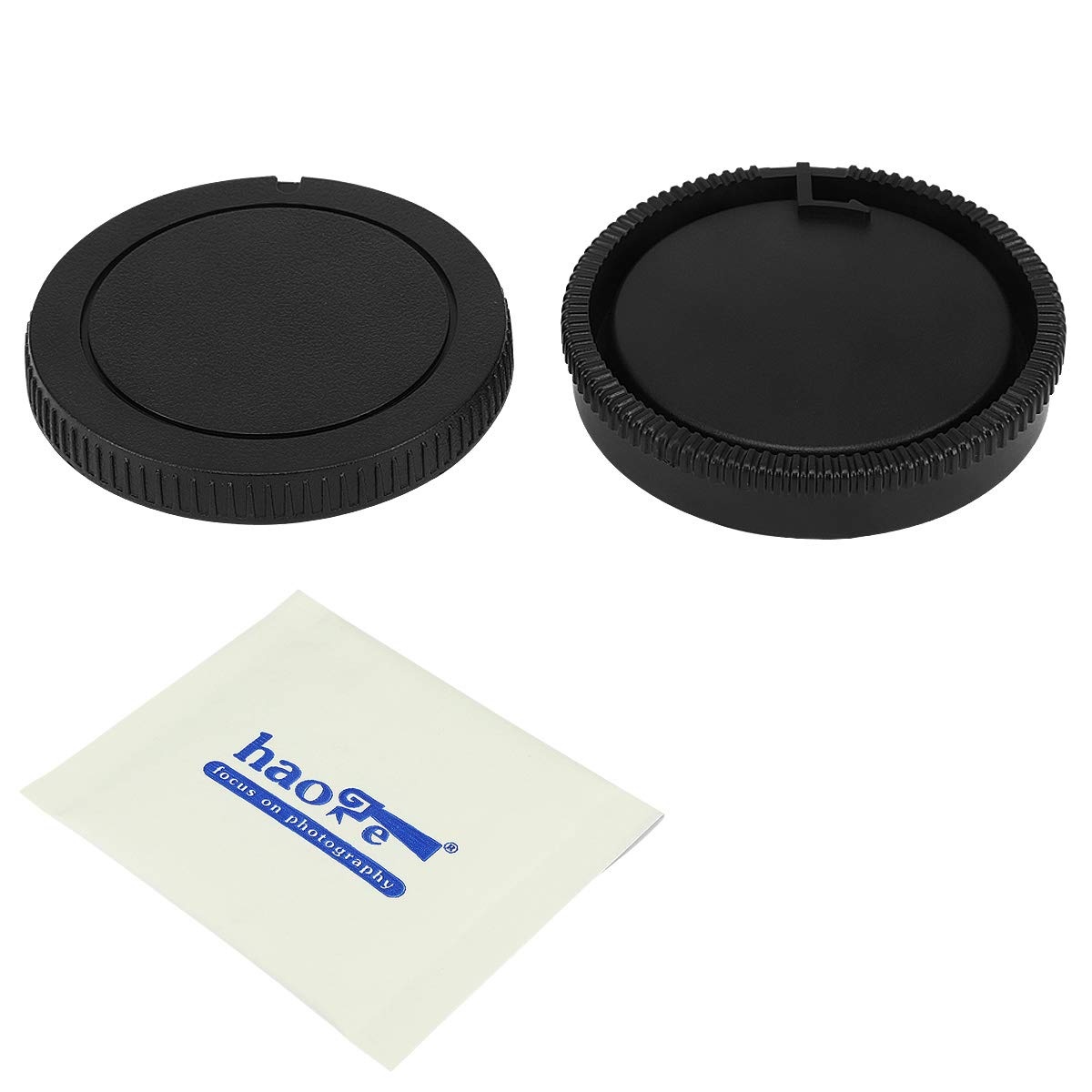 Haoge Camera Body Cap and Rear Lens Cap Cover Kit for Sony A A-Type Minolta AF Mount Camera Lens Such as A99 A99II A77 A77II A65 A68 A55 A57 A58 A33