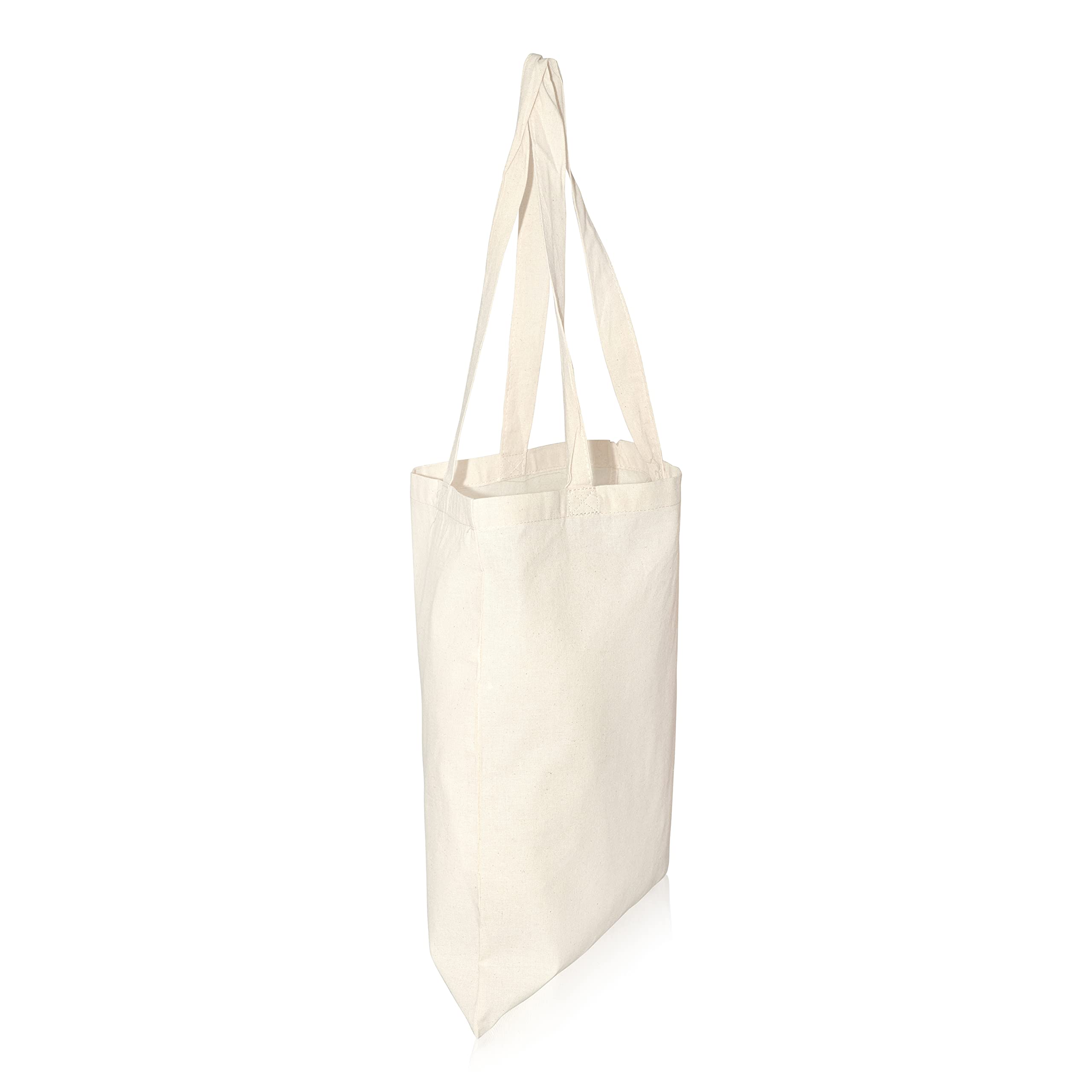 IMFAA Plain Tote Medium(40x36+60) Cm 100% Cotton Canvas Reusable Shoulder/Hand Tote Shopping Bags.