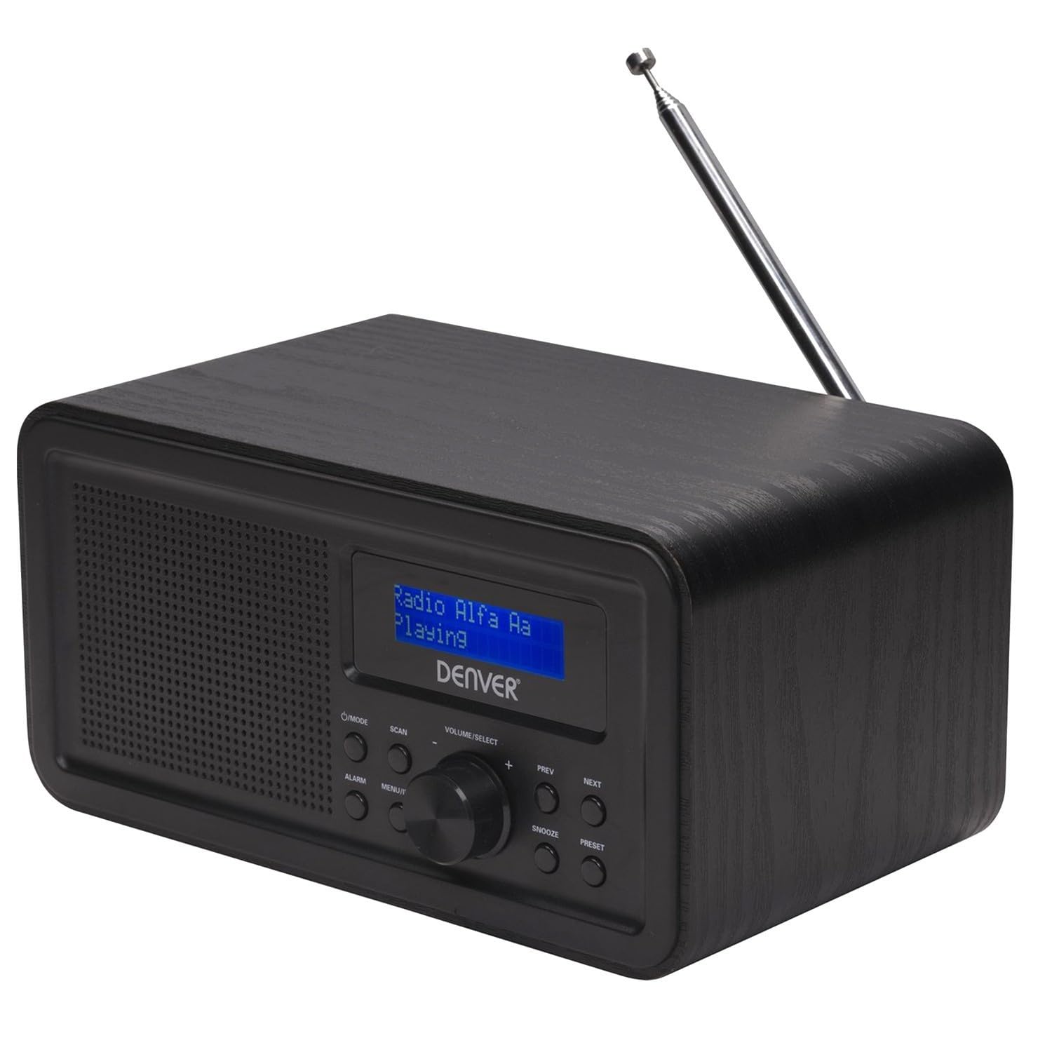 Denver DAB-30 DAB+ Radio mit FM Tuner und Weckerfunktion, Schwarz