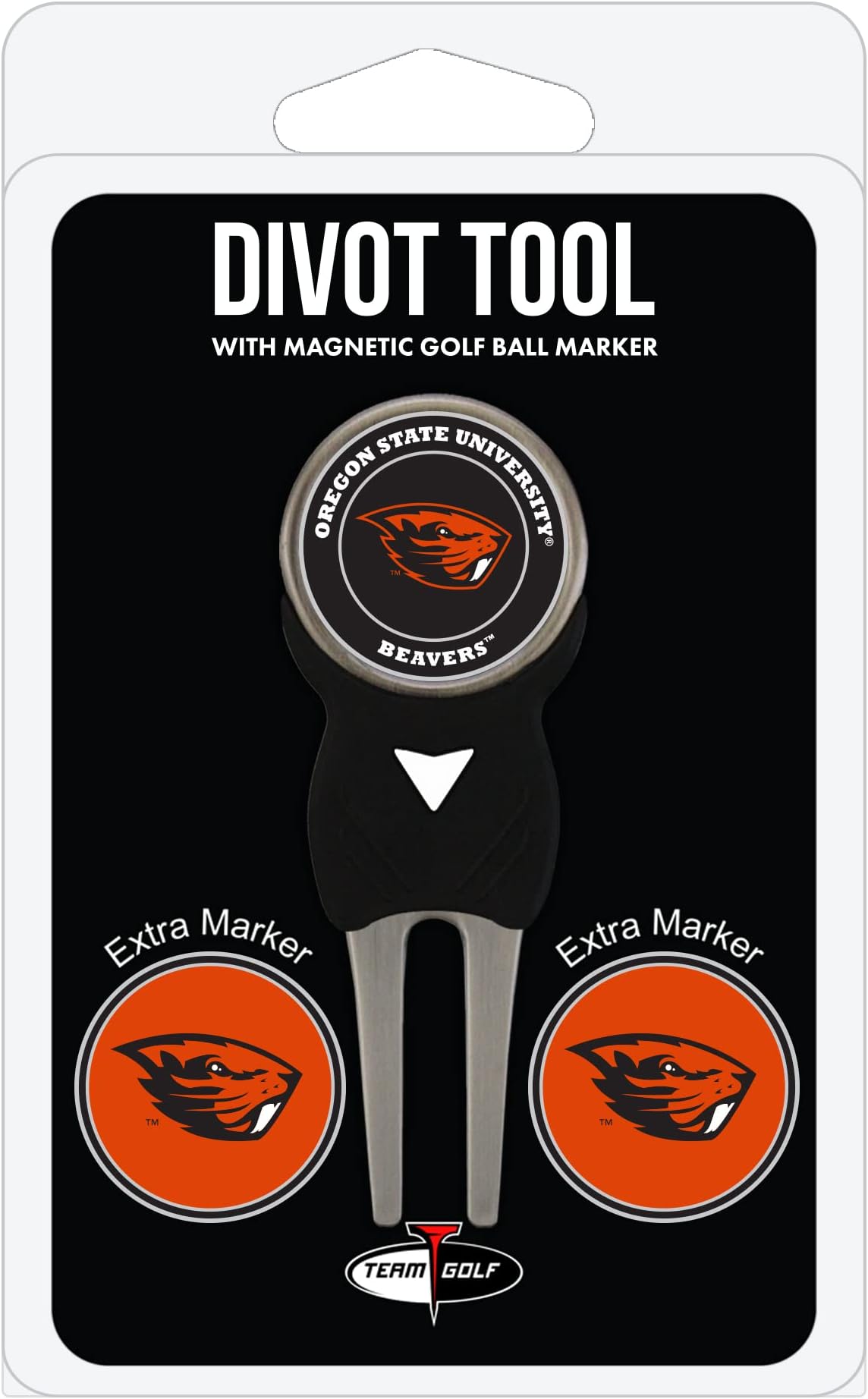 Team Golf NCAA Divot Tool with 3 Golf Ball Markers Pack, Markers are Removable Magnetic Double-Sided Enamel