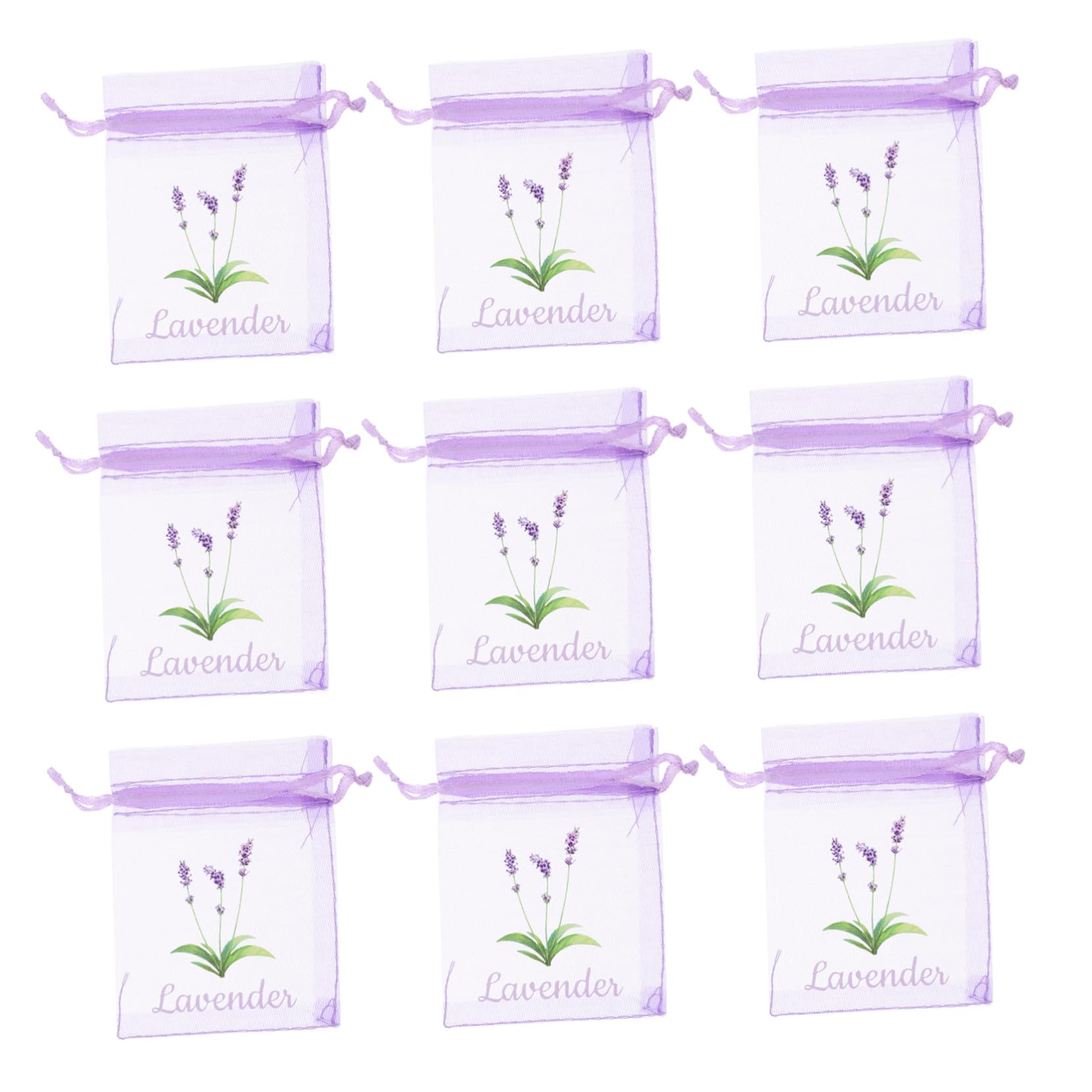 VINTORKY 20Pcs Lavender Sachets Empty Drawstring Bags for Herbs Spices Dried Flowers Organza Pouches for Closet Storage Elegant Present Idea for Home Fragrance Organization