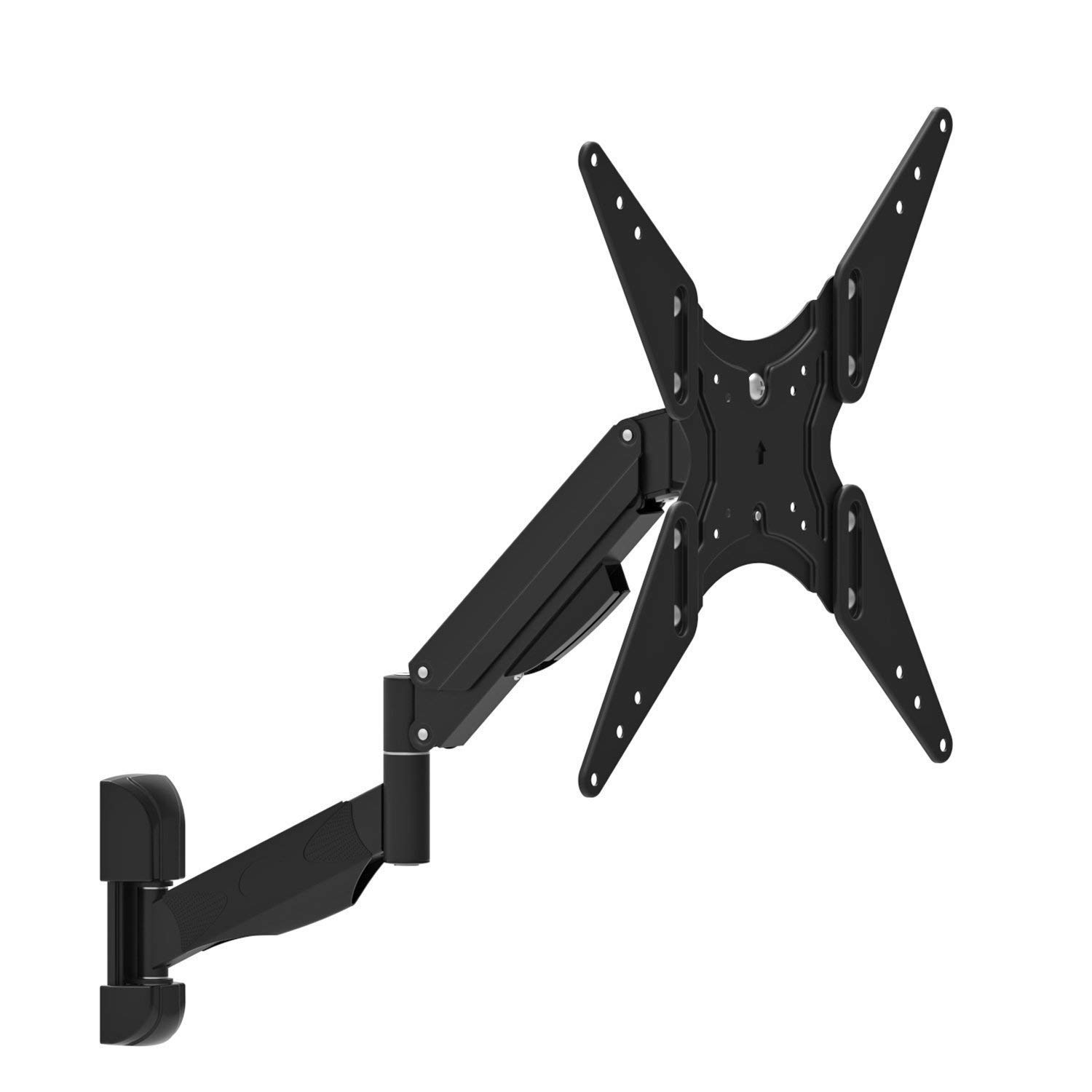 Maclean MC-784 - Soporte de pared para televisores LCD LED de plasma, inclinable, muelle de gas hasta 22 kg, máx. VESA 400 x 400 (2 brazos)