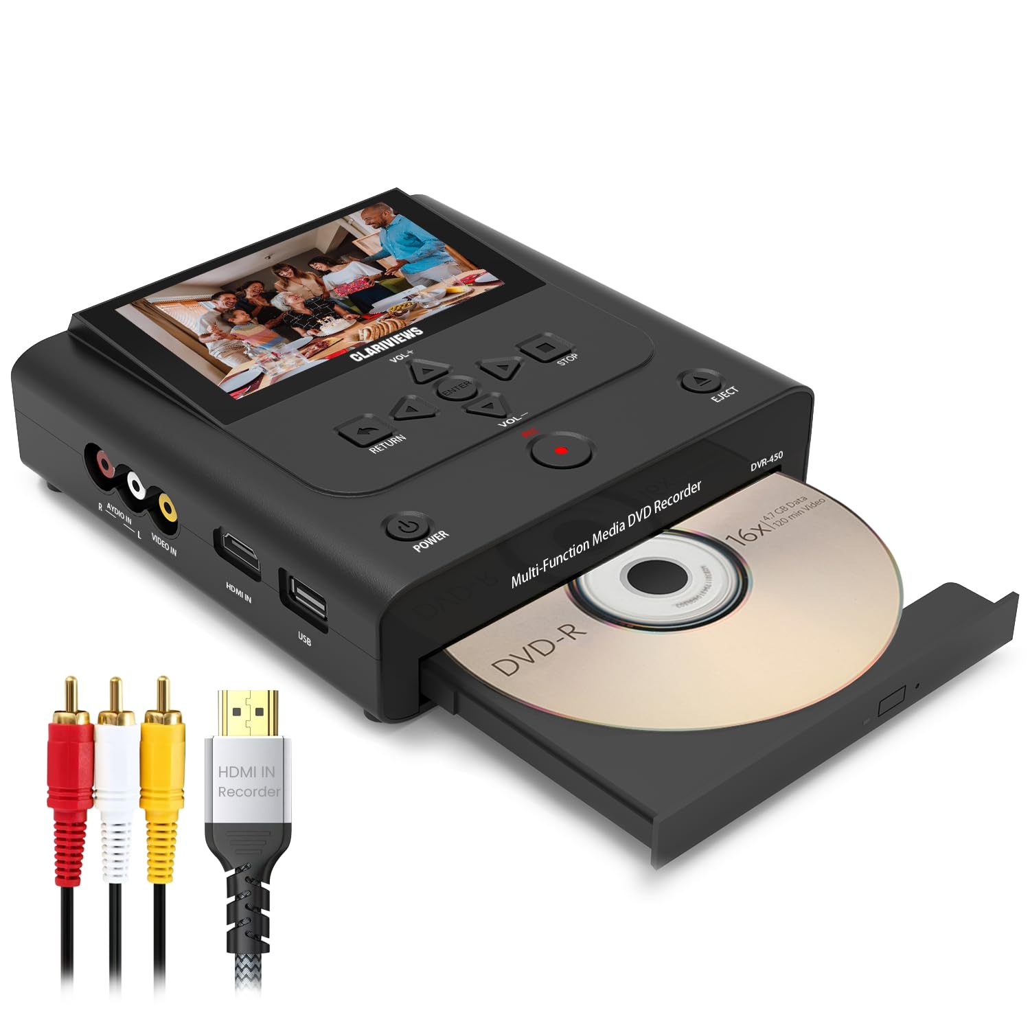 VHS to DVD Recorder and Converter with AV & HDMI Inputs, Record Old Home Movies from VCRs, VHS Players, and Hi8 Camcorders to DVD, USB Drive, SD Card or External HDD, No PC Needed, 4.3" LCD Preview-image-23