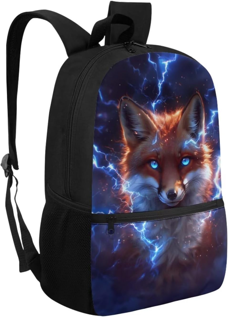 Fox Lightning School Backpack for Girls Boys, Backpack with Adjustable Straps, 17" Girls Backpacks Ages 6-8 Large Capacity Durable, Cute Kids Backpack