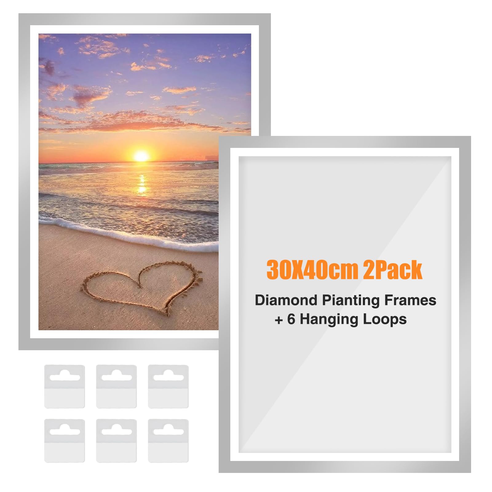 GHHKUD 2 Pack Diamond Painting Frames, Diamond Art Kits Frames for ...