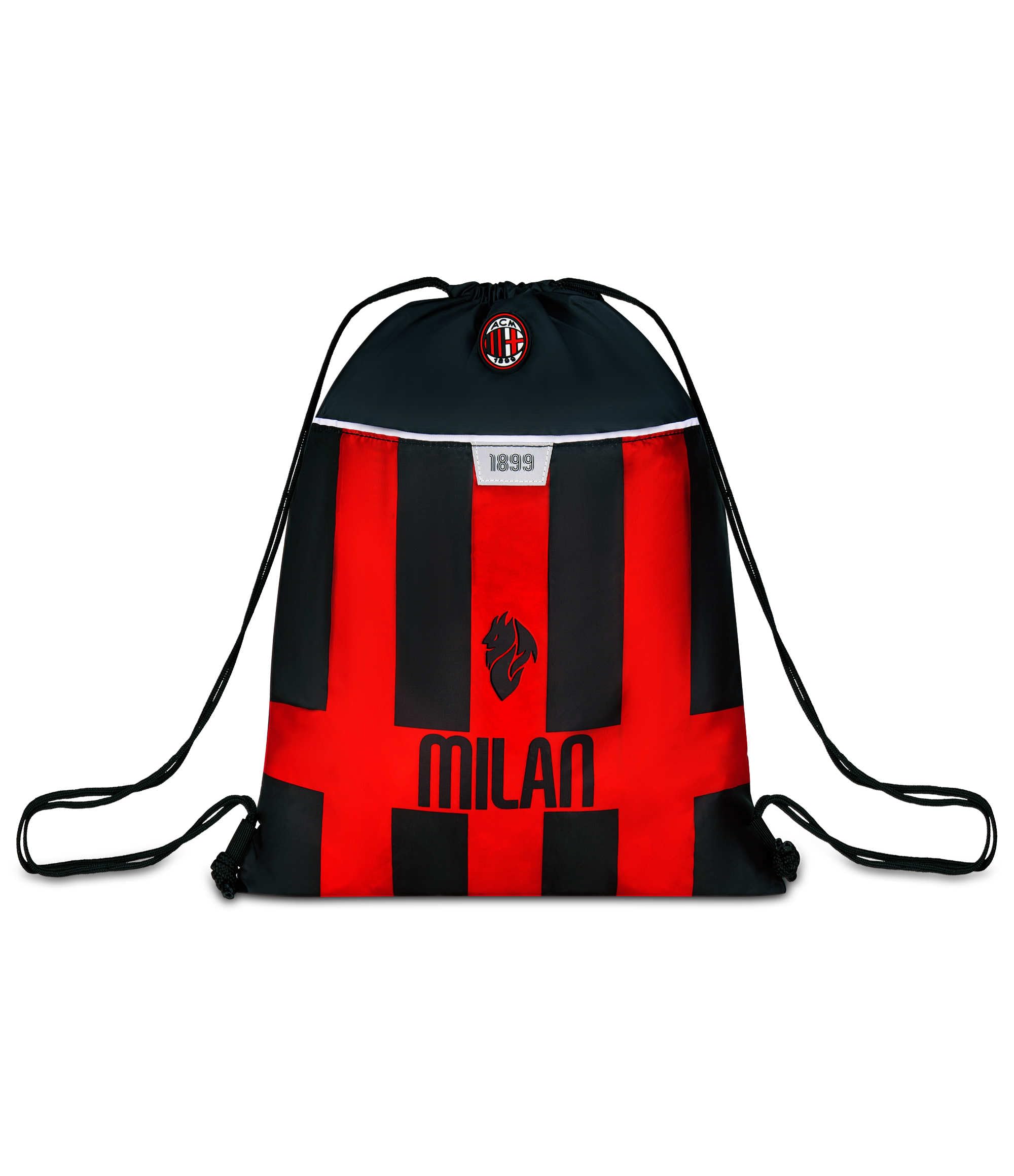Seven Milan Backpack Bag, Red and Black, Sports and Leisure Bag, Elementary School, Football, red, Taglia unica, Casual