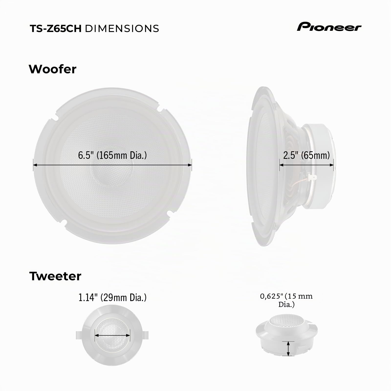 Pioneer TS-Z65CH | Système d'enceintes 2 Voies 17 cm (330 W)
