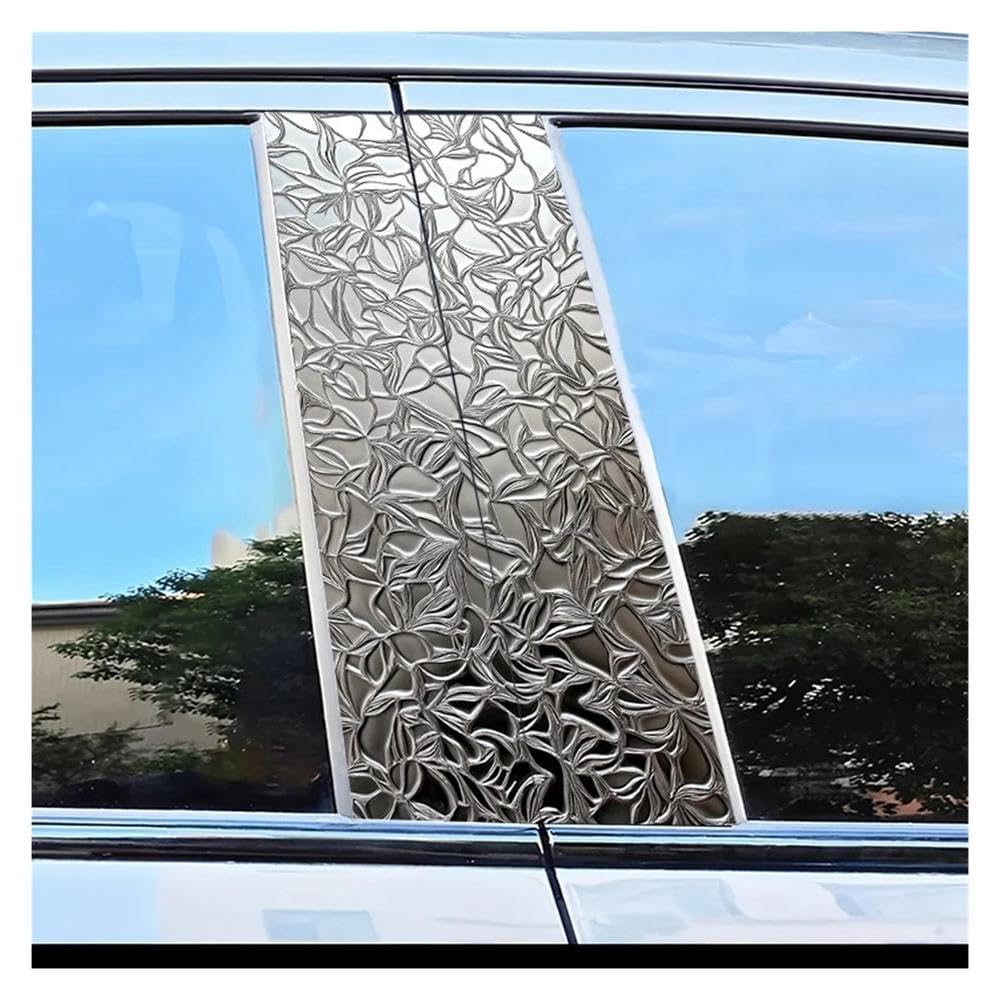 Auto Accessory 2pcs Car Center Pillar Stickers Leaf Pattern Scratch Protection