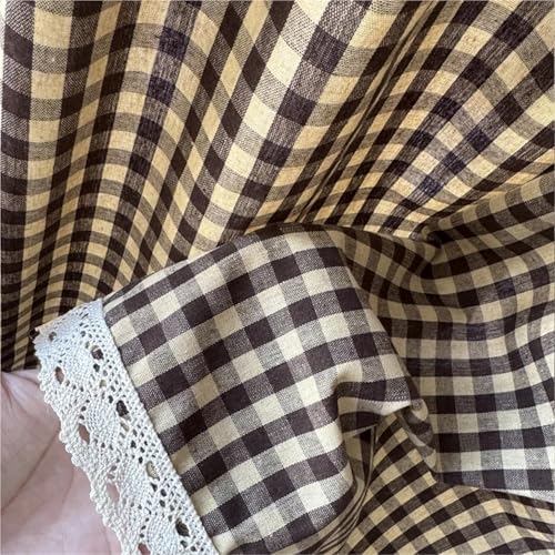 Rideau pour placard vichy W140xH180cm avec fixation hook and loop