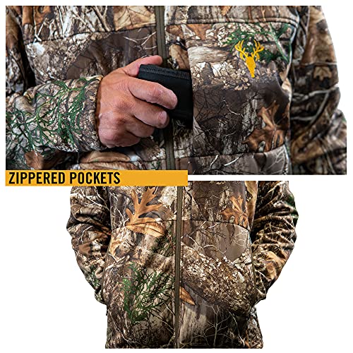 HOT SHOT Men’s Camo Softshell Jacket - Midweight, Fleece-Lined, Tactical Outdoor Hunting Apparel3