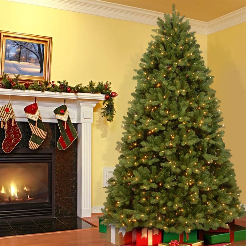 National Tree 2.3m Newberry Spruce Pre-Lit Christmas Tree, 750 Warm White LEDs PEND2-300LB-75