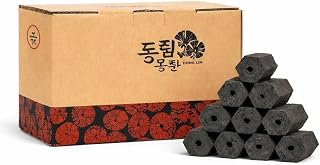 Dong LIM Binchotan-Thai Style Charcoal Briquettes 100% Natural Hardwood, High Heat, Low Ash, Long Burning, for Japanese & Korean BBQ, Grill, Kebab (14.5lbs)