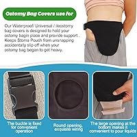 Vista 3 de Cinturón para bolsa de ostomía para hombres y mujeres – Cinturón de ostomía con correa ajustable, discreto soporte para bolsa de colostomía