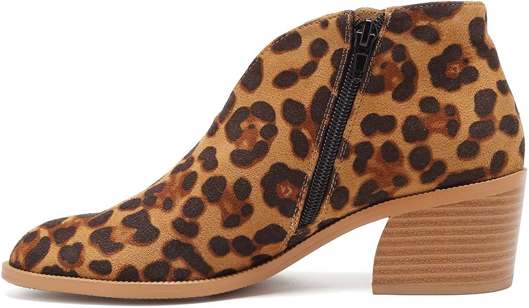 Leopard booties amazon Clearance