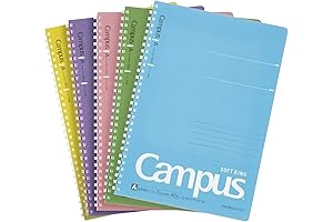 Kokuyo Soft Ring Notebook Semi-B5, A5 Size, 7mm Dot Ruled