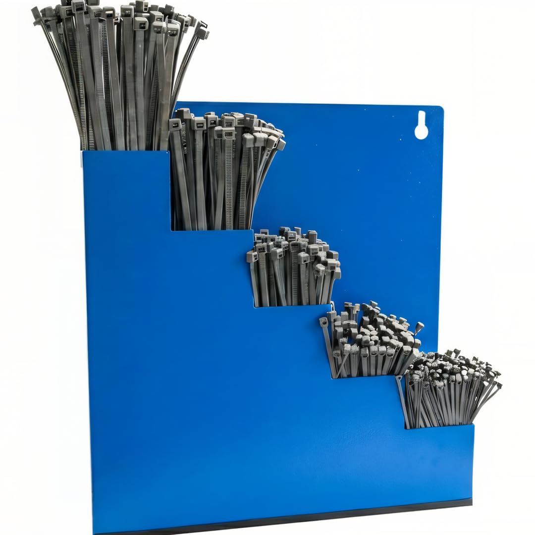 Set di fascette da parete con 5 x 100 pezzi, in diversi colori (grigio)