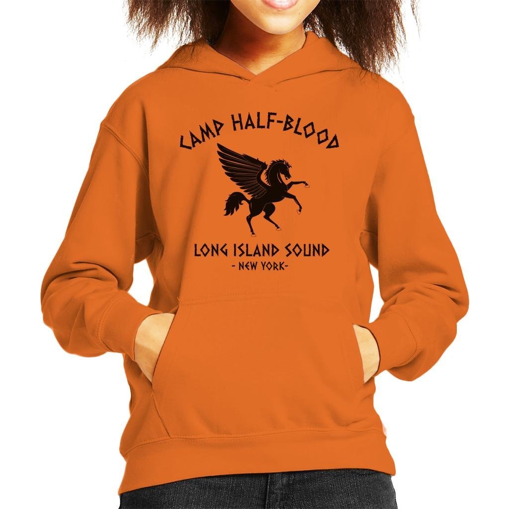 Percy Jackson Camp Half Blood Kid's Hooded Sweatshirt Orange
